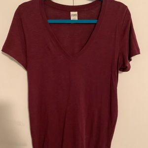 Dark Red PINK VNeck